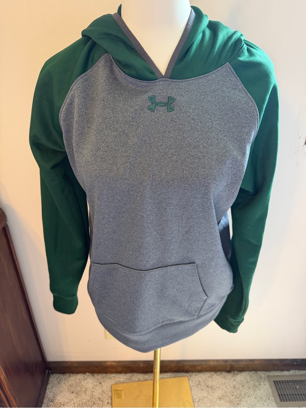 Under Armour womens Green and Gray Hooded Sweatshirt